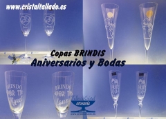 Copas brindis bodas aniversarios personalizadas