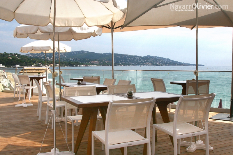 Terrasse beach club Eden Plage