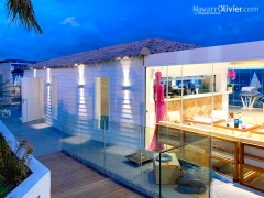 Construccion en madera de beach club eden plage