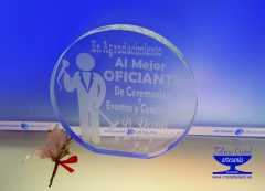 Cristal placa eventos