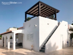 Pergola de madera ara azotea de vivienda