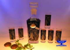 Aniversario cristal oro grabado