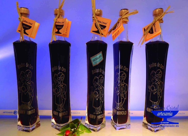 botellas grabadas bodas de oro