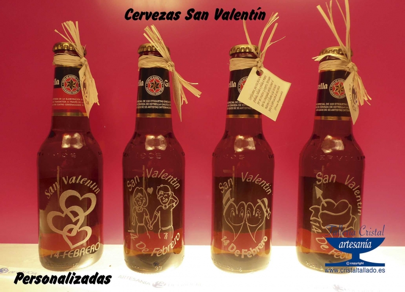 cervezas sanvalentin grabadas