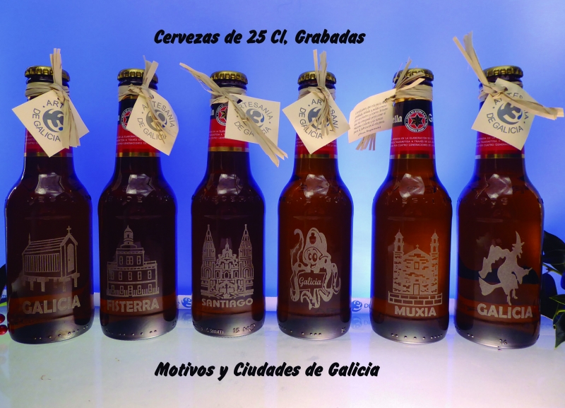 cervezas grabadas motivos gallegos