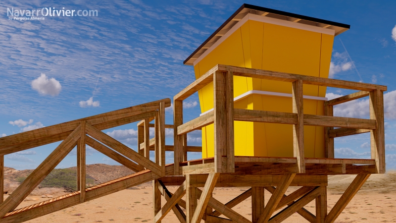 torre de vigilancia Construccin desmontable modular de madera by NavarrOlivier