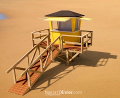 Torre de vigilancia fuerteventura construccion modular para playas