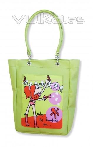 Bolso loneta piel Ahiss 3