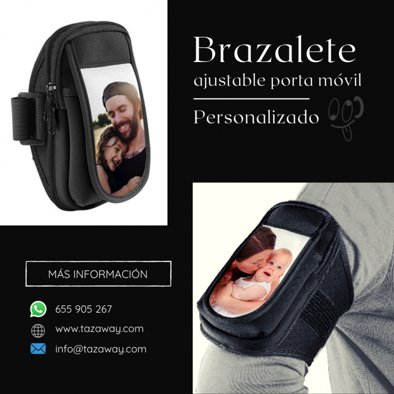Brazalete porta móvil personalizado | Ideal para regalar en el día del padre