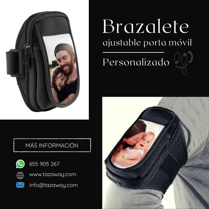 Brazalete porta mvil personalizado | Ideal para regalar en el da del padre