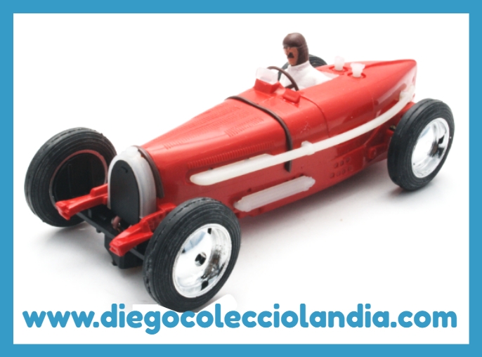 Bugatti de Pink Kar para Scalextric. www.diegocolecciolandia.com .Prueba de inyección Pink Kar