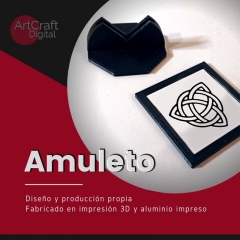 Amuleto y soporte | diseno y produccion propia, fabricado en impresion 3d