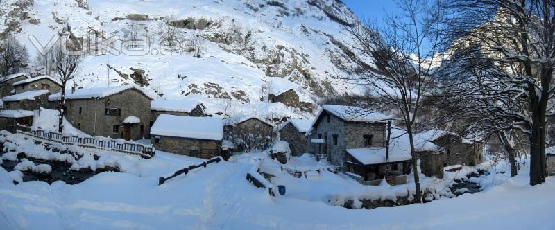 Vista parcial del pueblo de Bulnes