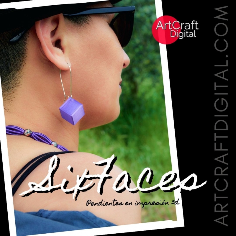 DESCUENTOS PRIMAVERA | SixFaces | Pendientes impresin 3D . Material respetuoso con Medio Ambiente