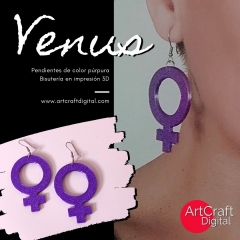 OFERTA LANZAMIENTO | Venus | Pendientes en impresión 3D | Material respetuoso con el Medio Ambiente 