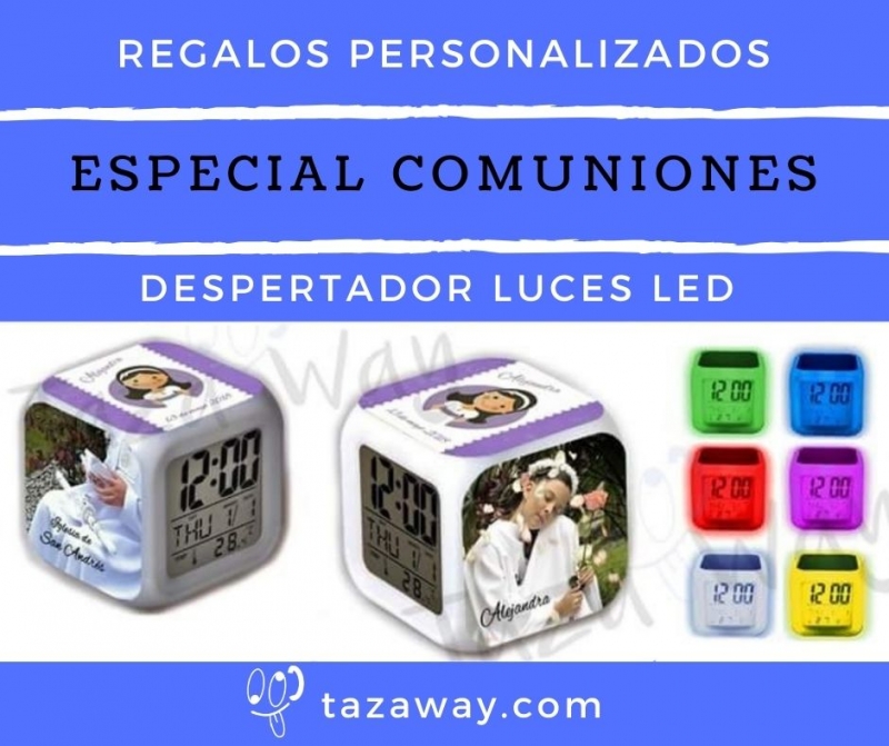 Reloj Despertador Personalizado | ideal para regalar en Comuniones, cumpleaños...