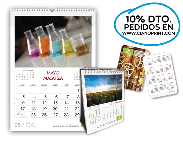 Impresin de calendarios personalizados para empresas