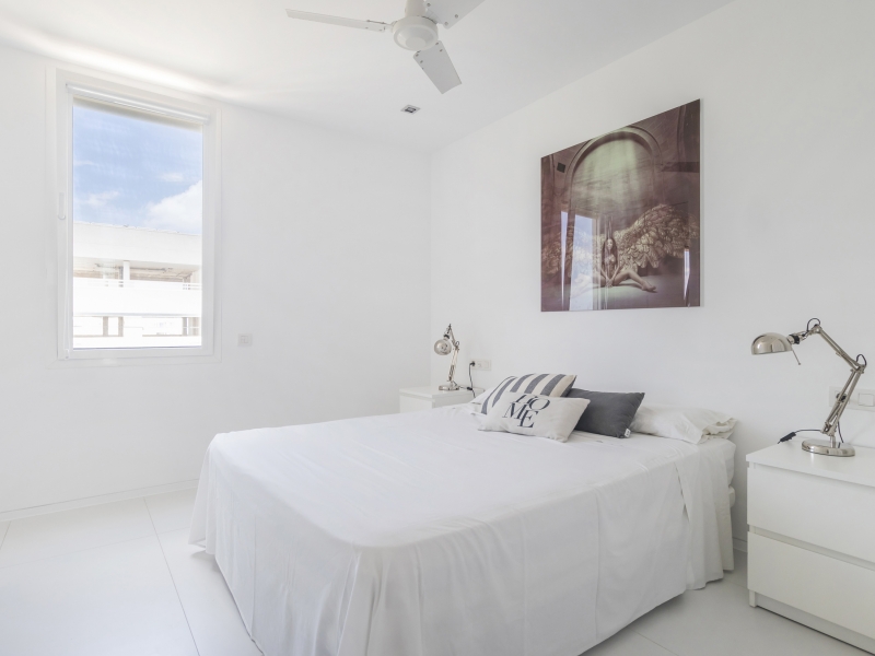 Dormitorio - Ático en el centro de Ibiza - Engel & Völkers Ibiza - Inmobiliaria en Ibiza