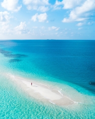 Atolón en la islas Maldivas 