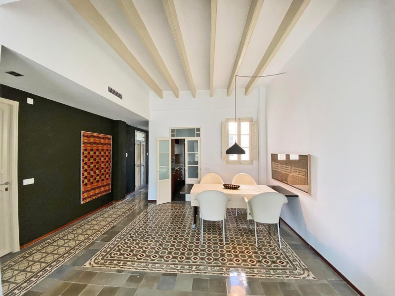 Salón - Ático en Ibiza Centro-Engel & Völkers Ibiza - Inmobiliaria en Ibiza - Comprar casas en Ibiza