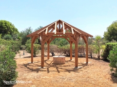 Gazaebo tradicional hexagonal para jardin en vera