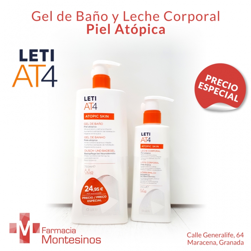 Gel de bao + Leche corporal piel atpica LETI AT4