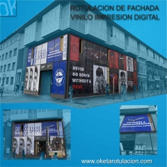 Rotulacion fachada tienda deportivo alaves / baskonia #oketarotulacion