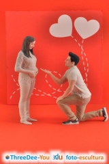San valentin, dia de los enamorados - los dos en 3d - threedee-you foto-escultura 3d-u