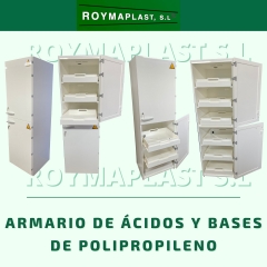 Armario columna de polipropileno para acidos y bases de laboratorios