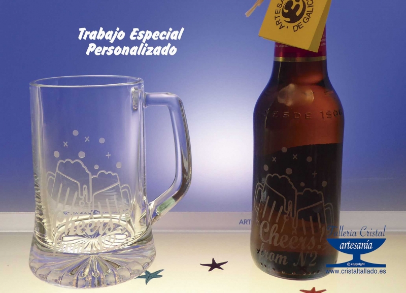 grabar botellas cerveza estrela galicia