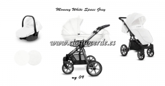 Mommy glossy carro de bebe blanco plata