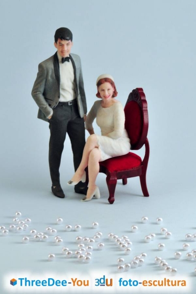 Ponte En Tu Tarta - Figuras de novios para tartas de boda - ThreeDee-You Foto-Escultura 3d-u