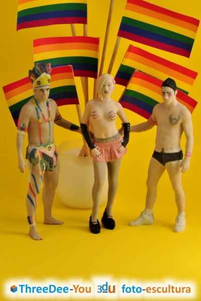 Orgullo Gay 2019 - Figuras de fantasía - ThreeDee-You Foto-Escultura 3d-u