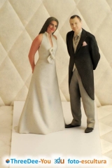 Ponte en tu tarta - figuras de novios para tartas de boda - threedee-you foto-escultura 3d-u