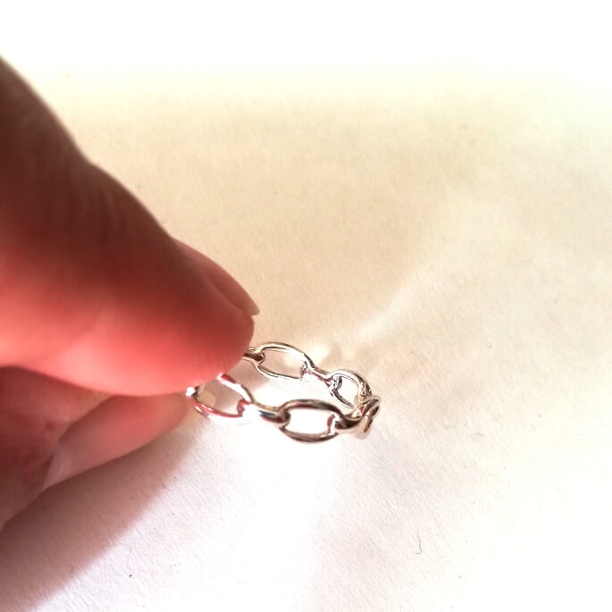 Anillo cadena de plata