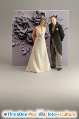 Ponte en tu tarta - figuras 3d de novios para tartas de boda - threedee-you foto-escultura 3d-u