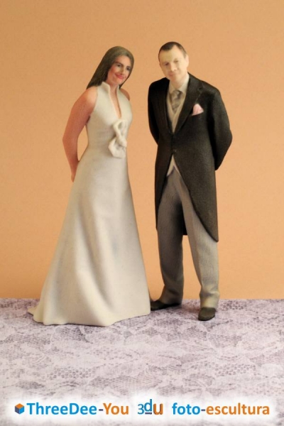 Ponte En Tu Tarta - Figuras 3d de novios para tartas de boda - ThreeDee-You Foto-Escultura 3d-u