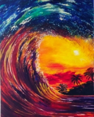 Obra de arte acariciando el sol