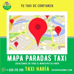 Busca las zonas de servicio de taxi haria