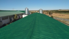 Aislamiento de cubierta exterior teja  terminada en verde navarra