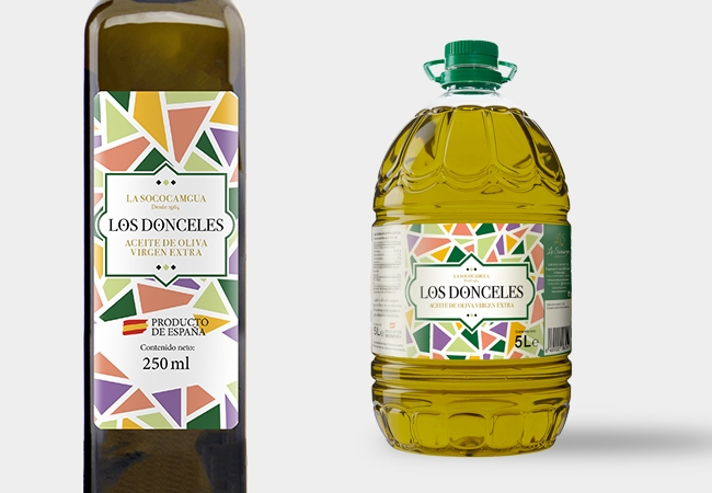 Diseño etiqueta de aceite de oliva virgen 