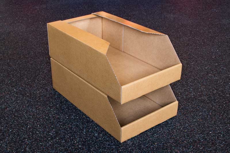gavetas de cartón apilables plastificadas