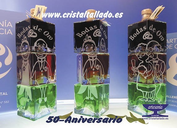 botellas grabdas bodas cristal