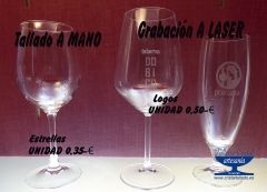 Grabar copas personalizar cristal