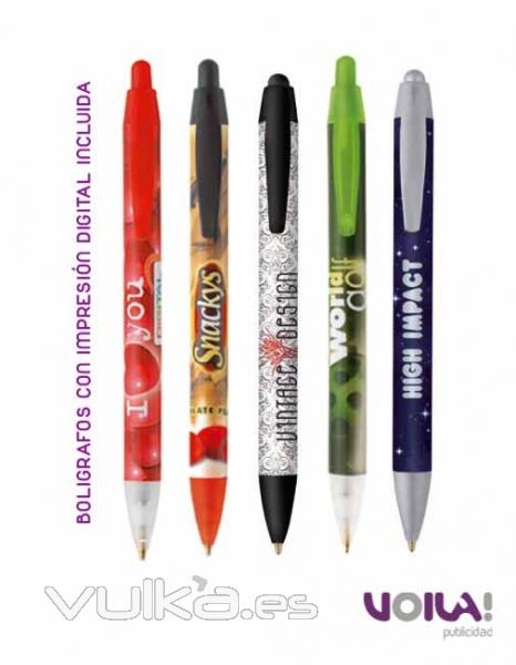 Bolígrafos con impresión digital, alta calidad