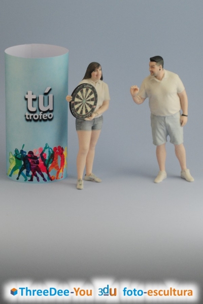 T Trofeo - Figuras 3d de deportistas - ThreeDee-You Foto-Escultura 3d-u