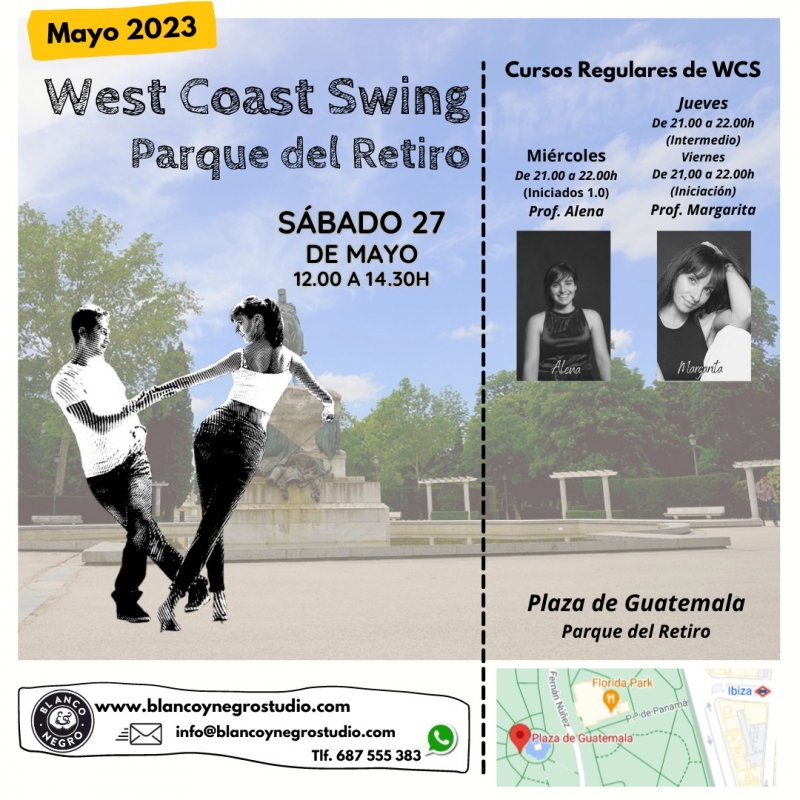 West Coast Swing en el Parque del Retiro. Organiza Blanco y Negro Studio