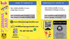 3ª semana intensivo de verano 2i023 swing, lindy hop y rock & roll en blanco y negro studio