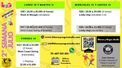 2ª semana intensivo de verano 2i023 swing, lindy hop y rock & roll en blanco y negro studio