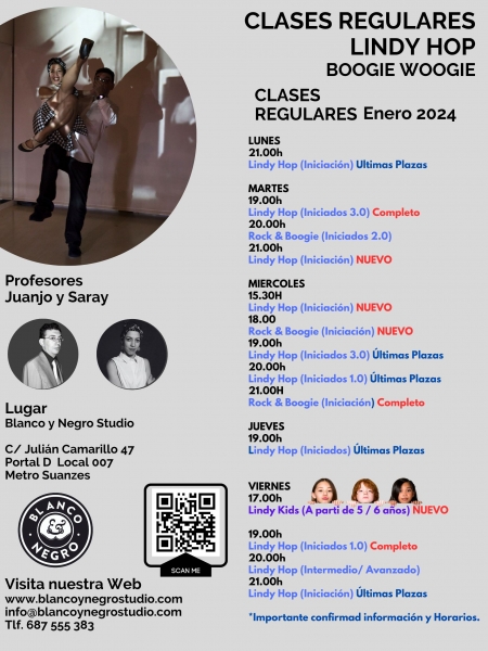 Inscripcin Nuevas Clases Regulares de Swing, Lindy Hop, Rock & Roll y West Coast Swing en Madrid.